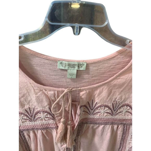 Vintage American Blues Womens Size Small Pink Long Sleeve Tee Tshirt Shirt Top E - Picture 4 of 4